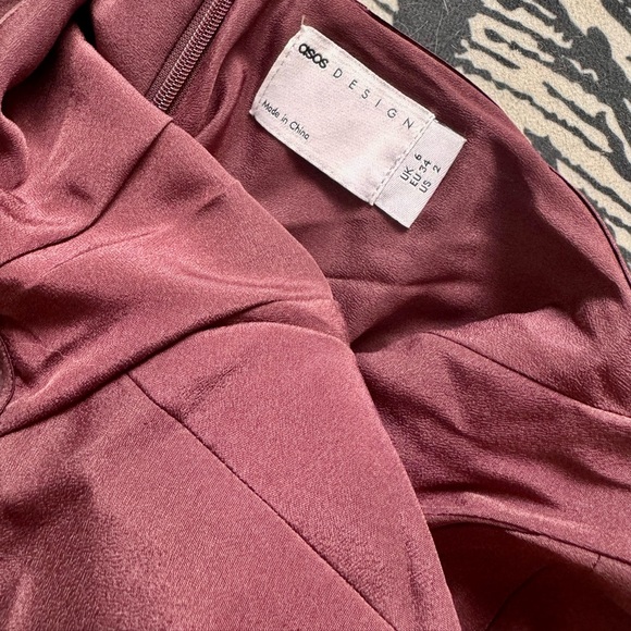 🔥NWT🔥 ASOS Corset Dress w Ruffle Asymmetrical Hem - Picture 13 of 16